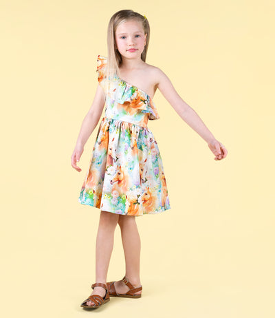 Girls Icelandic Ponies Frill Dress