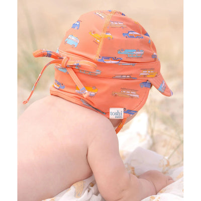 Baby Boys Swim Flap Cap Surfs Up