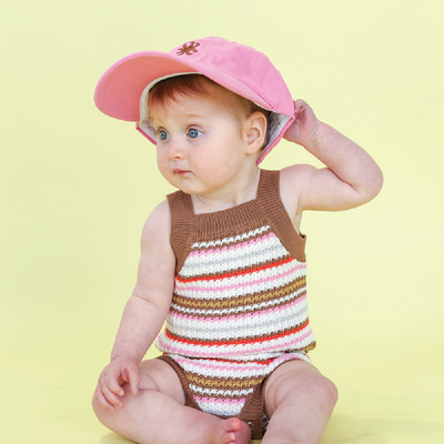 Organic Sunshine Stripe Knit Romper