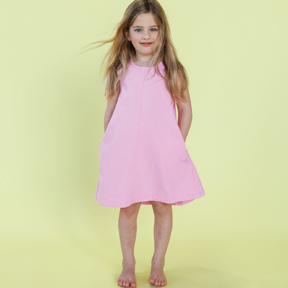 Organic Shift Denim Dress Candy