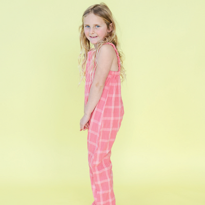 Cotton Check Playsuit