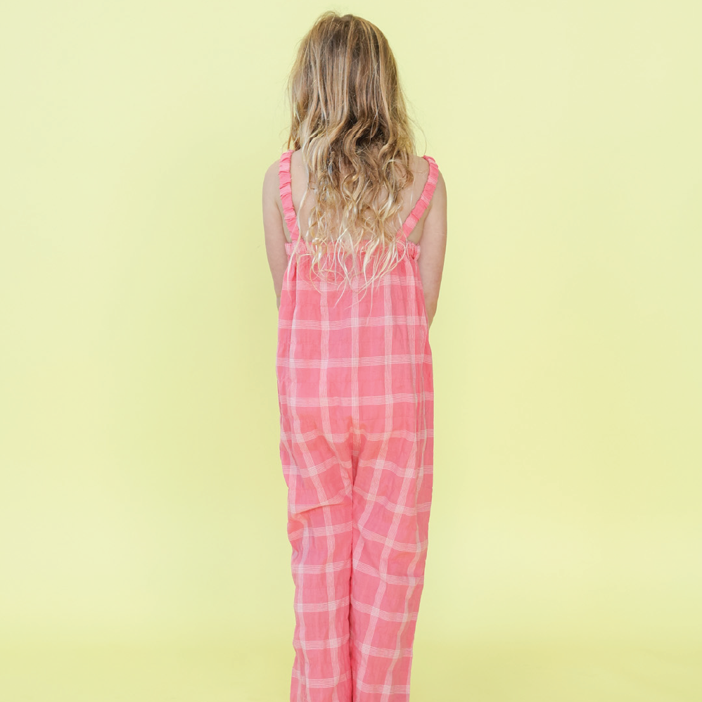 Cotton Check Playsuit