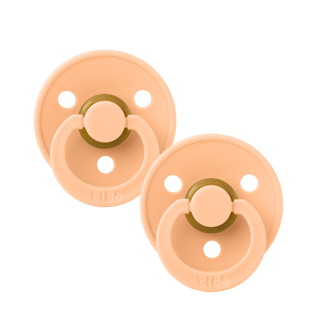 Bibs Dummies Round 2pk Peach Sunset