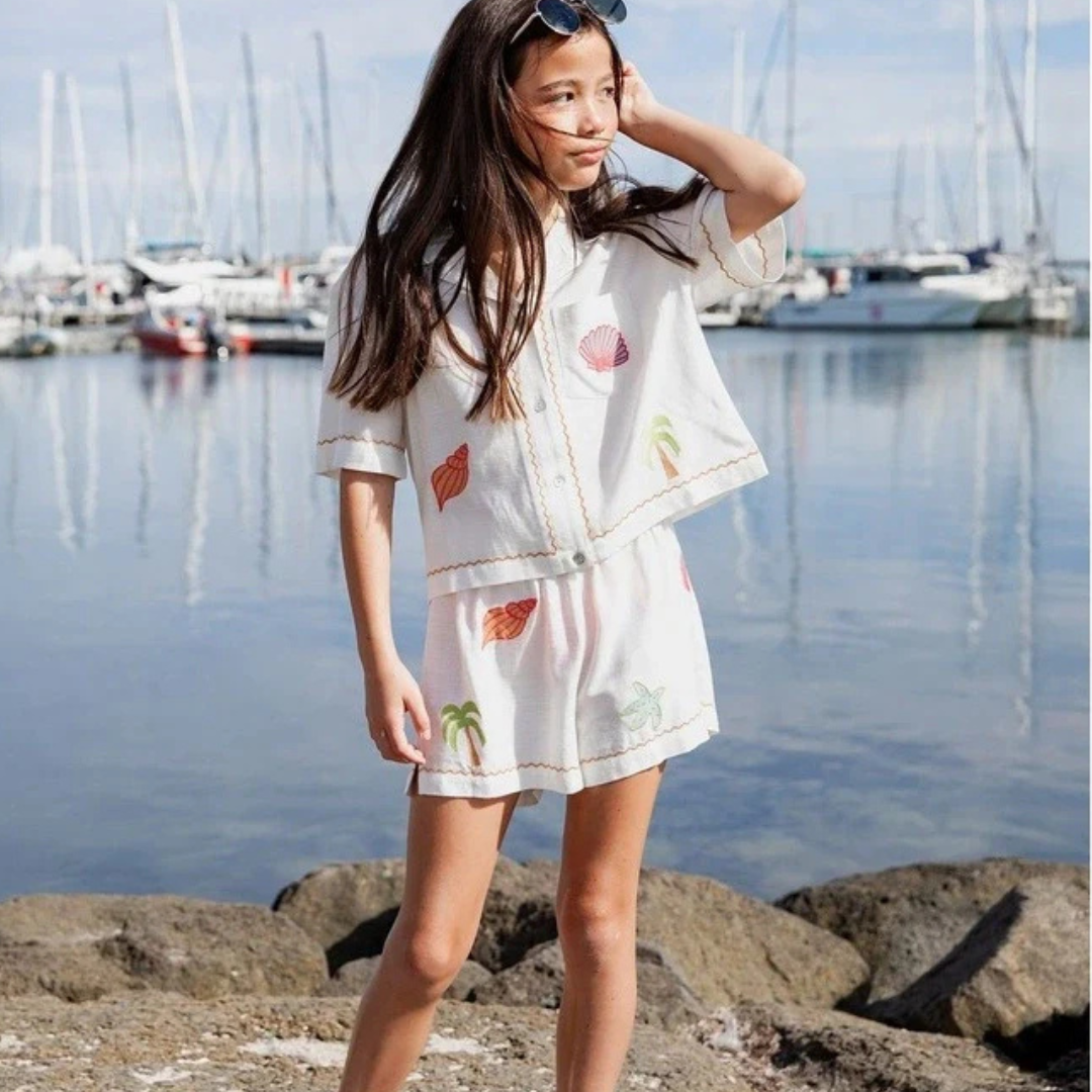 Sunrays Shirt Vintage White - Teens