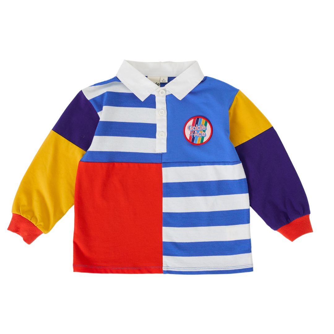 Boys Myles Colour Block Rugby Polo