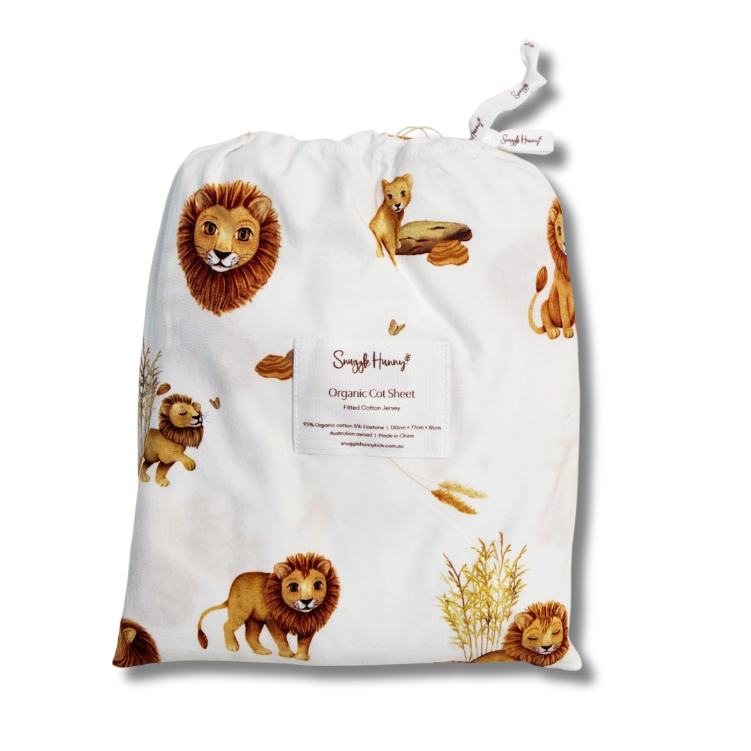 Fitted Cot Sheet Lion