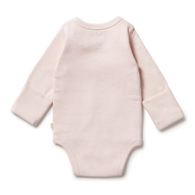 Baby Girls Rib Kimono Stripe Cantaloupe