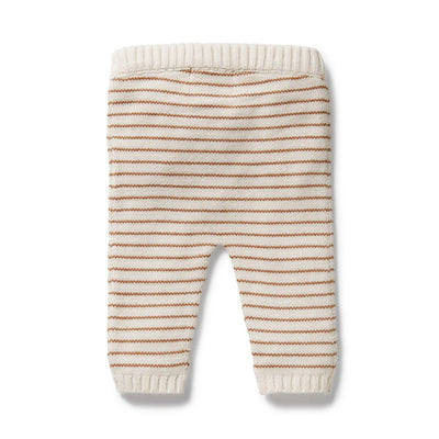 Baby Knit Legging Cinnamon Stripe
