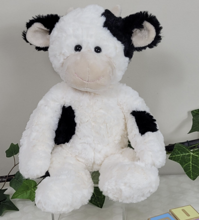 Wilbur The Black & White Cow Plush Soft Toy