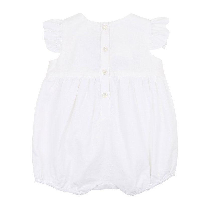 Bebe Girls Florence Hand Embroidered Romper