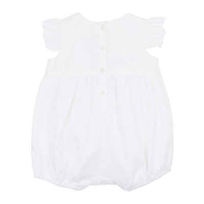 Bebe Girls Florence Hand Embroidered Romper