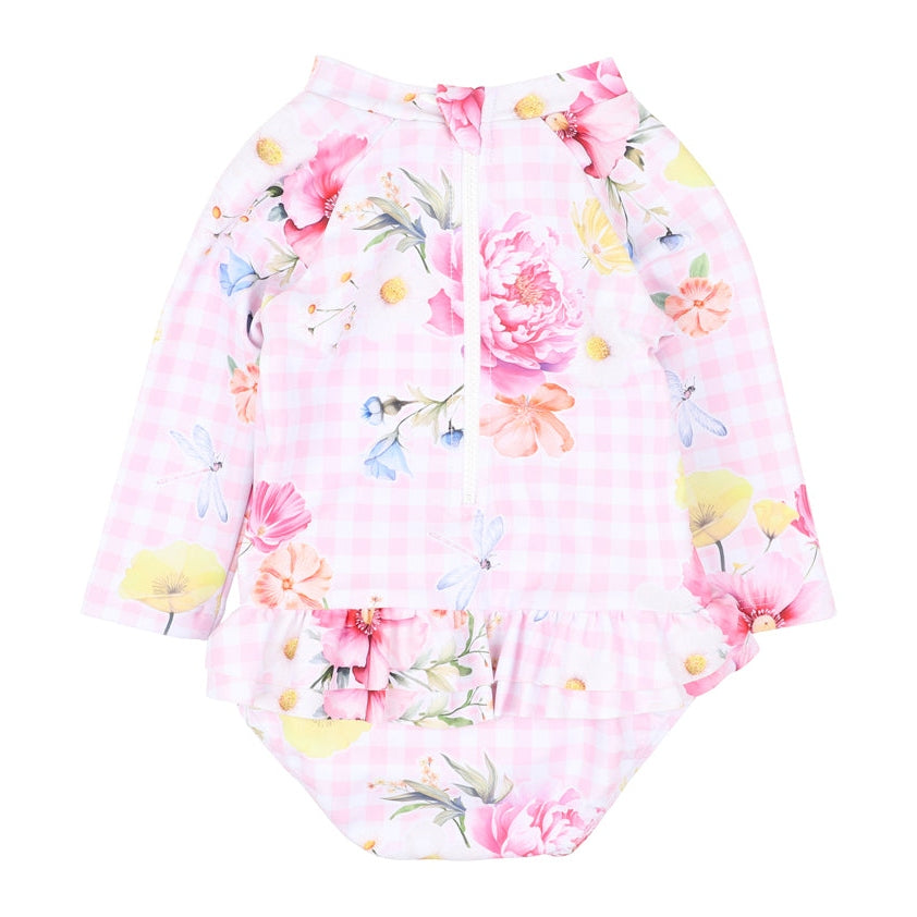 Bebe Swim Connie Print LS Sunsuit