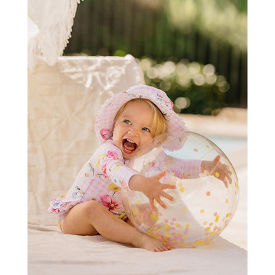 Bebe Swim Connie Print LS Sunsuit