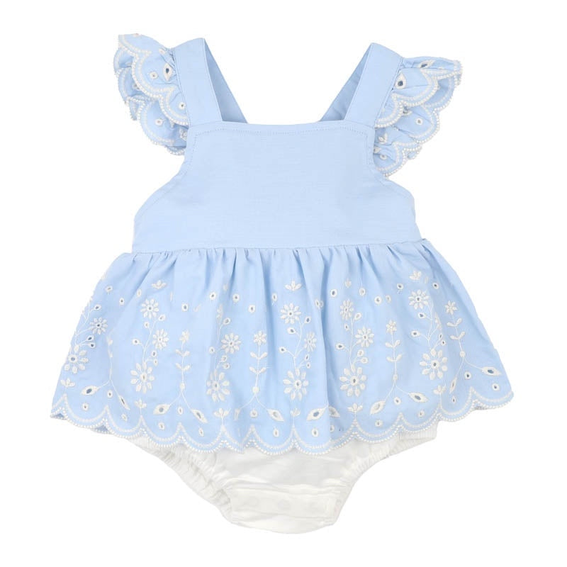 Bebe Baby Girls Zara Emb. Overlay Dress