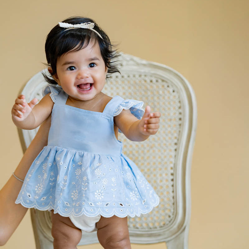 Bebe Baby Girls Zara Emb. Overlay Dress