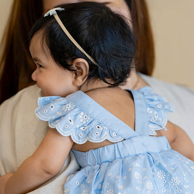 Bebe Baby Girls Zara Emb. Overlay Dress