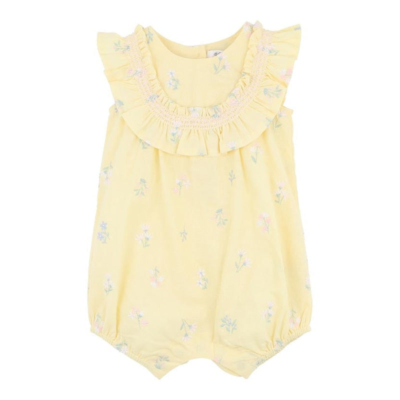 Baby Girls Bonnie Embroidered Romper