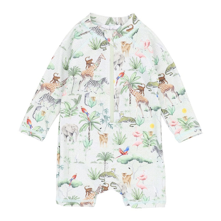 Bebe Swim Silas Print LS Rash Suit