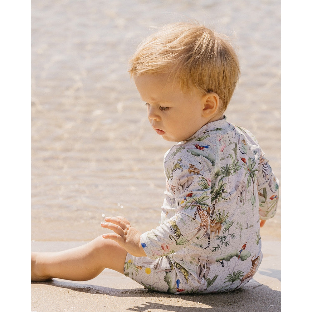 Bebe Swim Silas Print LS Rash Suit