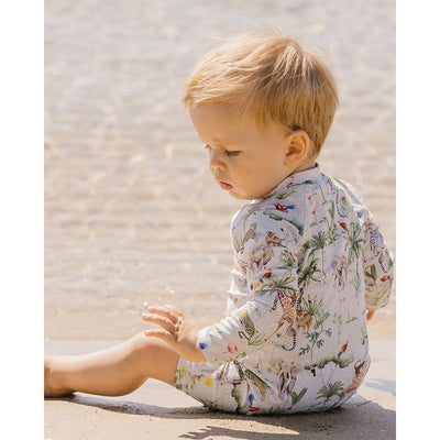 Bebe Swim Silas Print LS Rash Suit