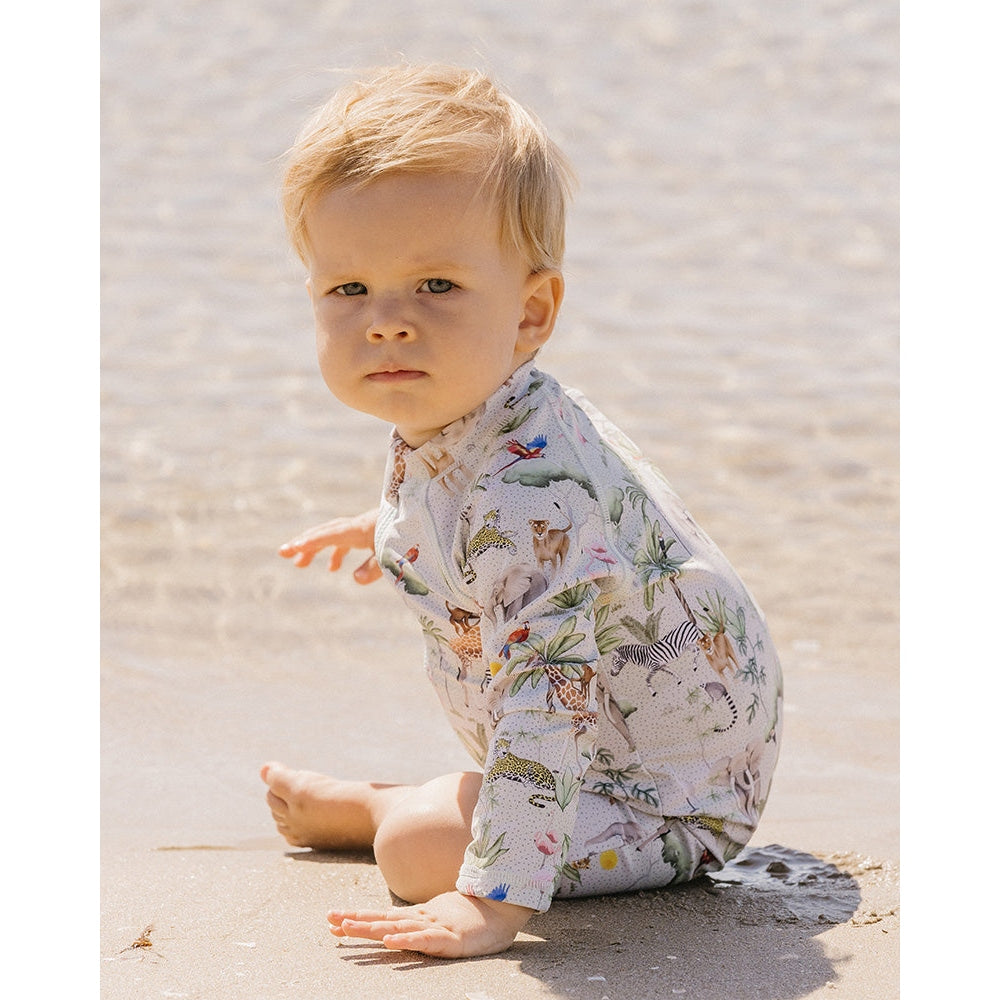 Bebe Swim Silas Print LS Rash Suit