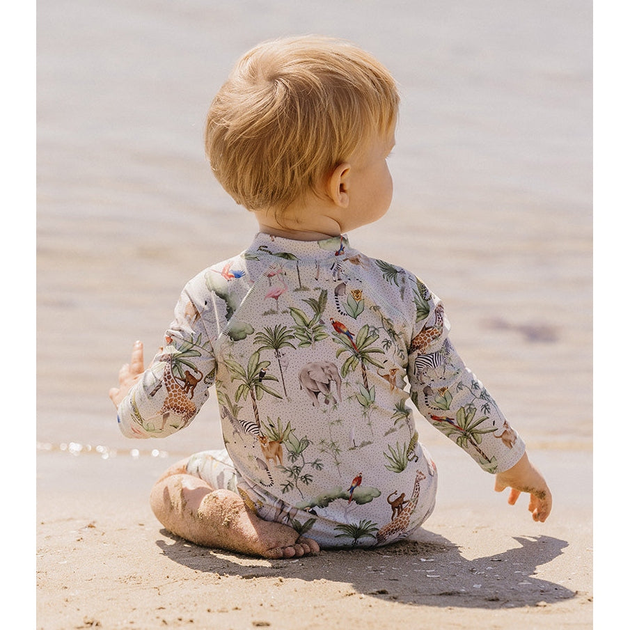 Bebe Swim Silas Print LS Rash Suit