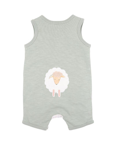 Bebe Baby Boys Clayton Print Sheep Romper