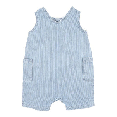 Bebe Baby Boys Clayton Stripe Denim Romper