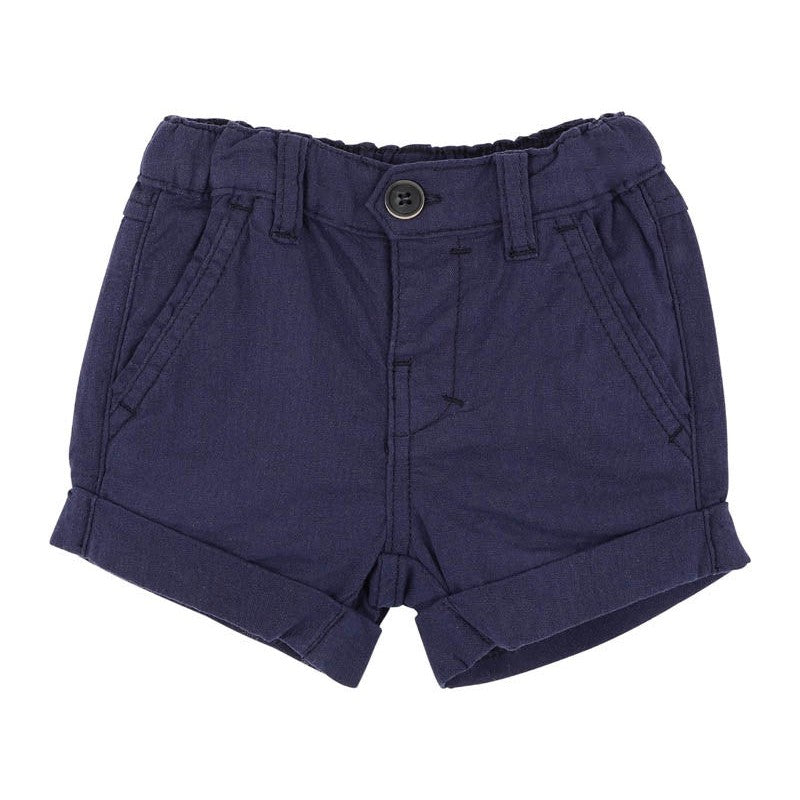 Bebe Navy Roman Pocket Shorts