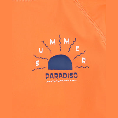 Bebe Swim Boys Burnt Orange LS Rash Top