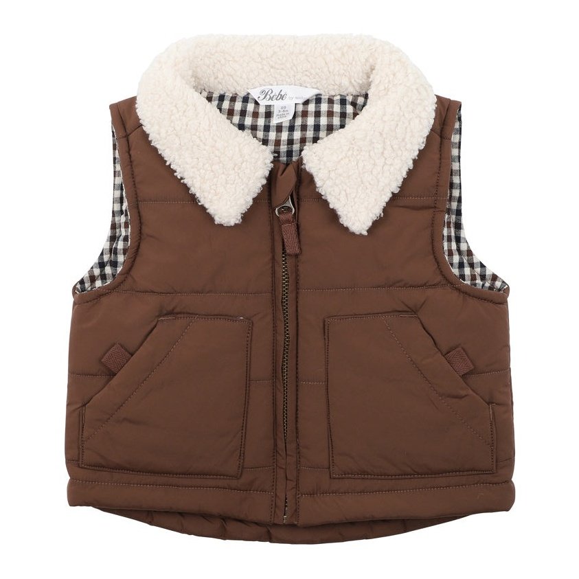 Bebe Boys Puffa Vest With Collar