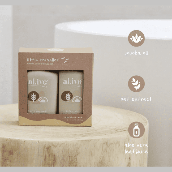 Baby Little Traveller Set Calming Oatmeal