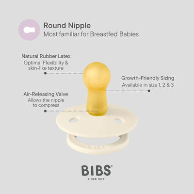 Bibs Dummies Round 2 pkt Steel