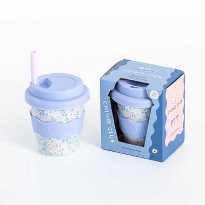 Babychino Cup 4oz Blue Floral