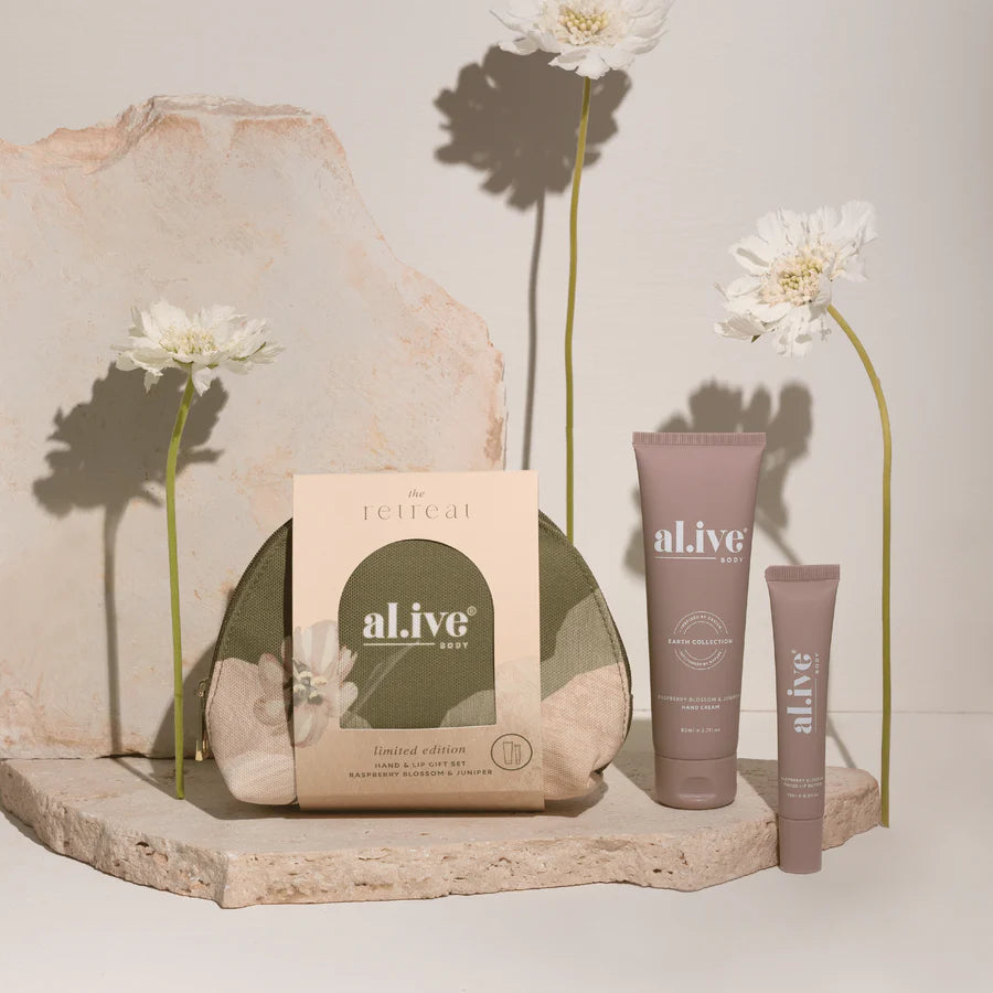 Hand + Lip Gift Set - Raspberry Blossom & Juniper