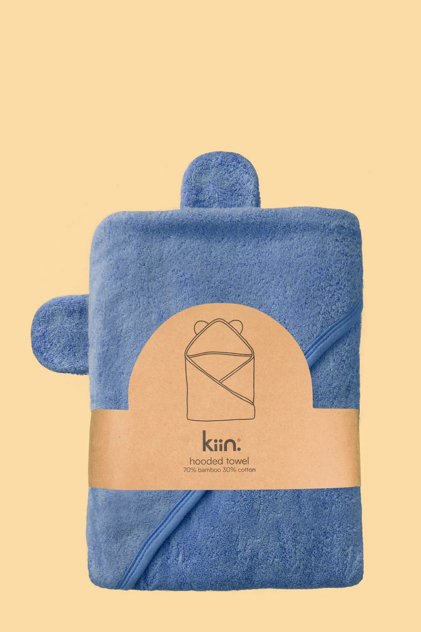 Baby Hooded Towel Blue Shadow