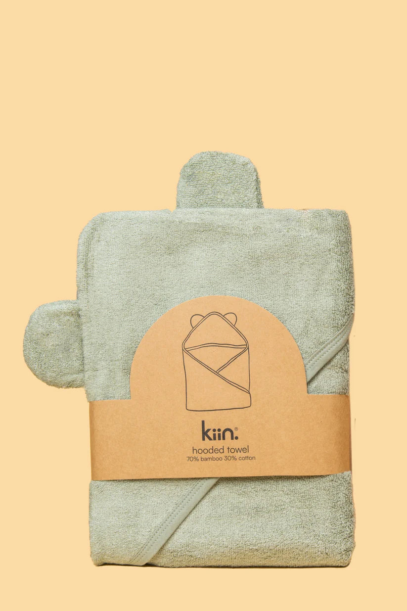 Baby Hooded Towel Sage