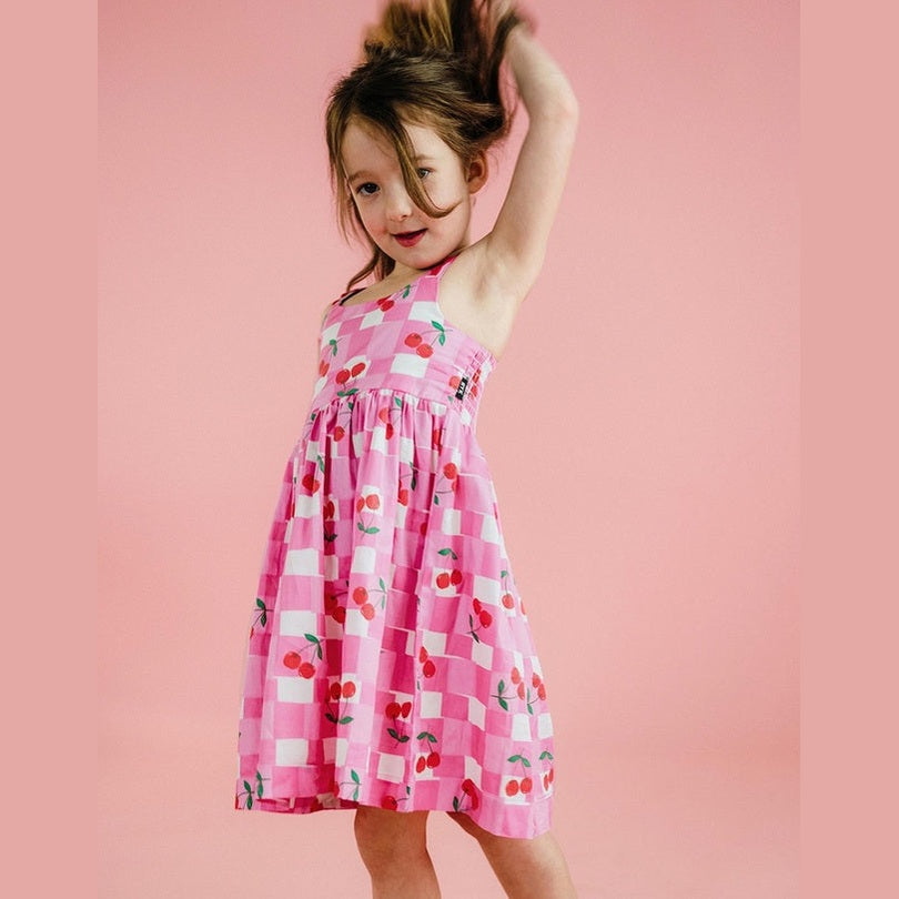 Girls Gingham Picnic Woven Dress