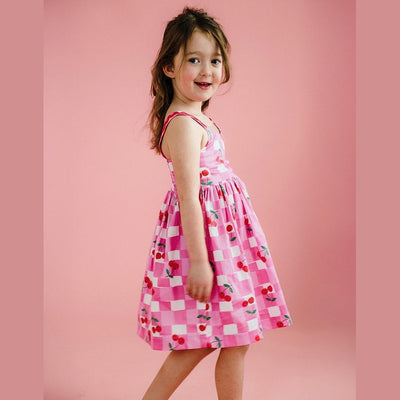 Girls Gingham Picnic Woven Dress