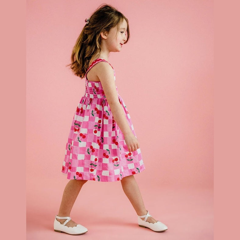 Girls Gingham Picnic Woven Dress