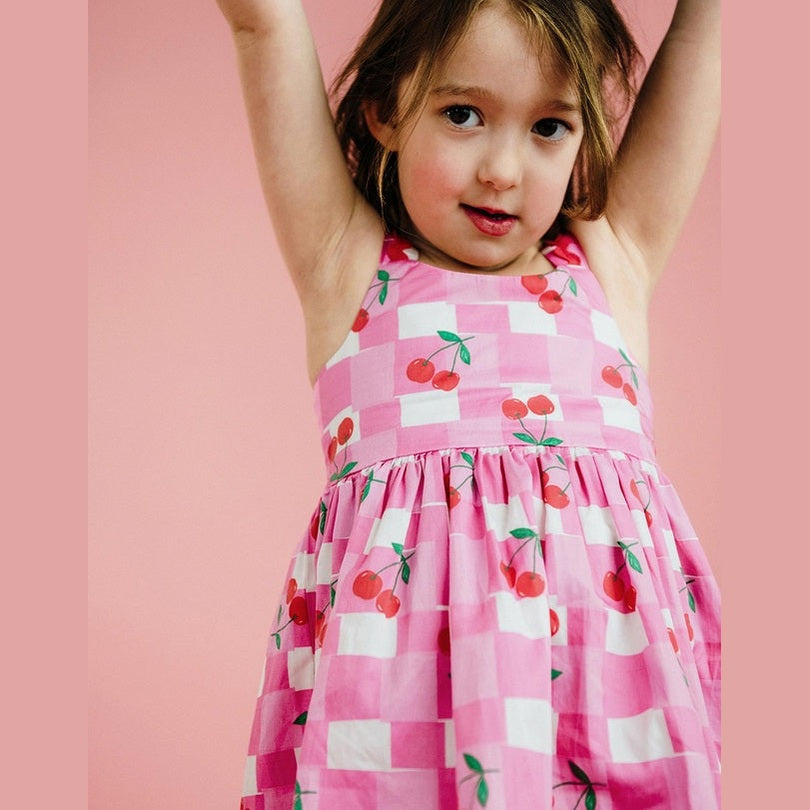 Girls Gingham Picnic Woven Dress