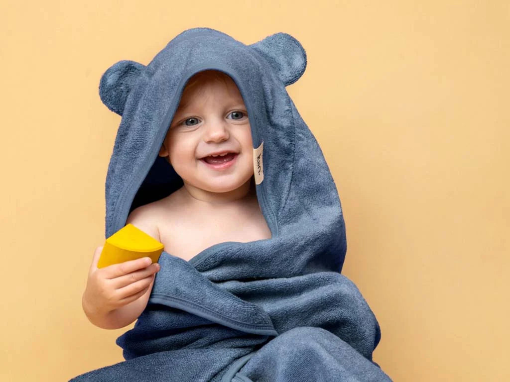 Baby Hooded Towel Blue Shadow