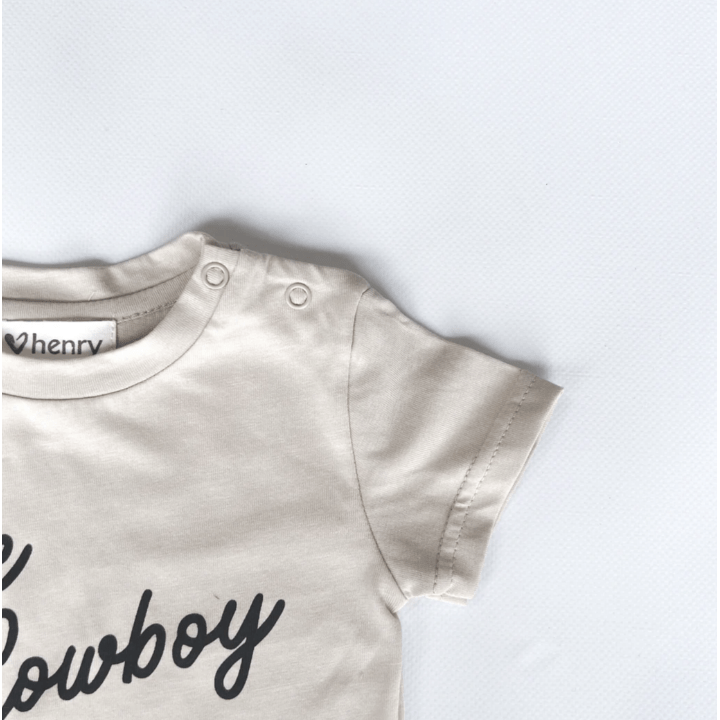 Baby Boys Little Cowboy Tee - Tan