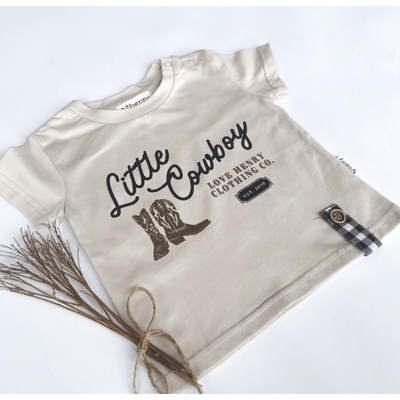 Baby Boys Little Cowboy Tee - Tan