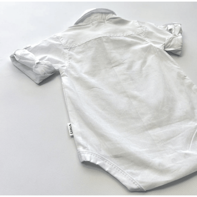Baby Boys Dress Shirt Romper - White