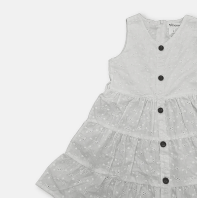 Girls Alice Dress - White
