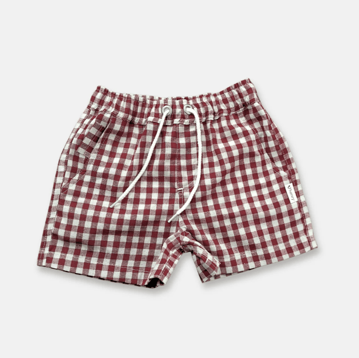 Boys Sonny Shorts - Red Check