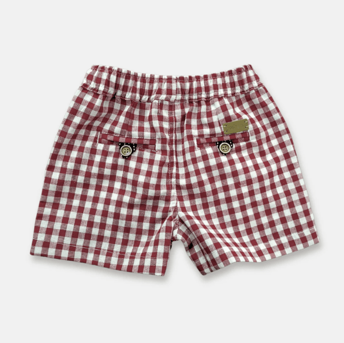 Boys Sonny Shorts - Red Check