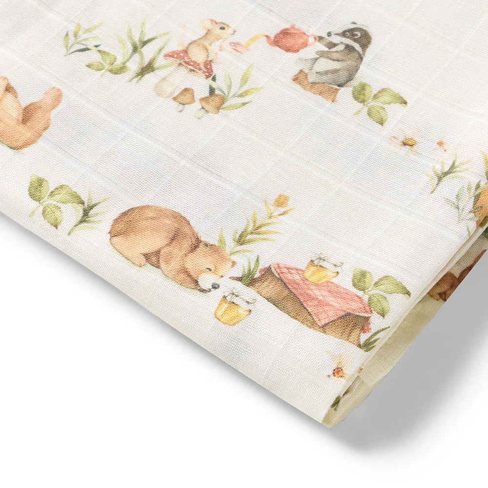 Organic Muslin Wrap Bears