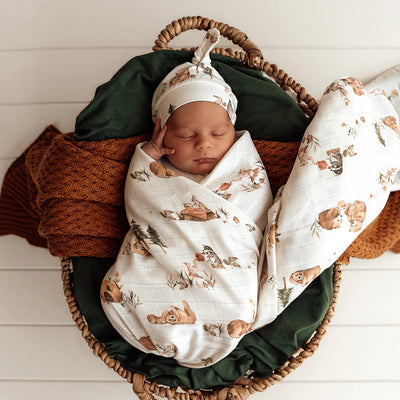 Organic Muslin Wrap Bears
